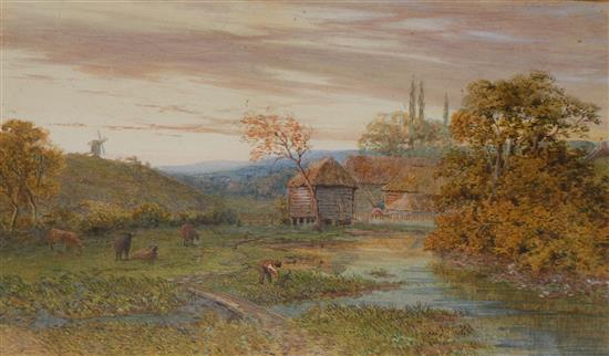 Edgar John Varley (1839-1888) Rustic landscapes 15 x 25cm